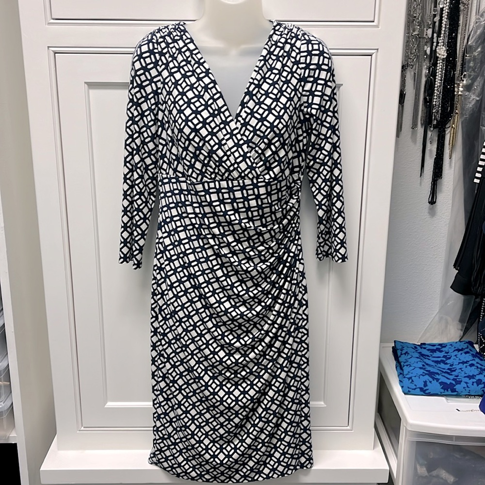 Ralph Lauren Navy & Cream Dress